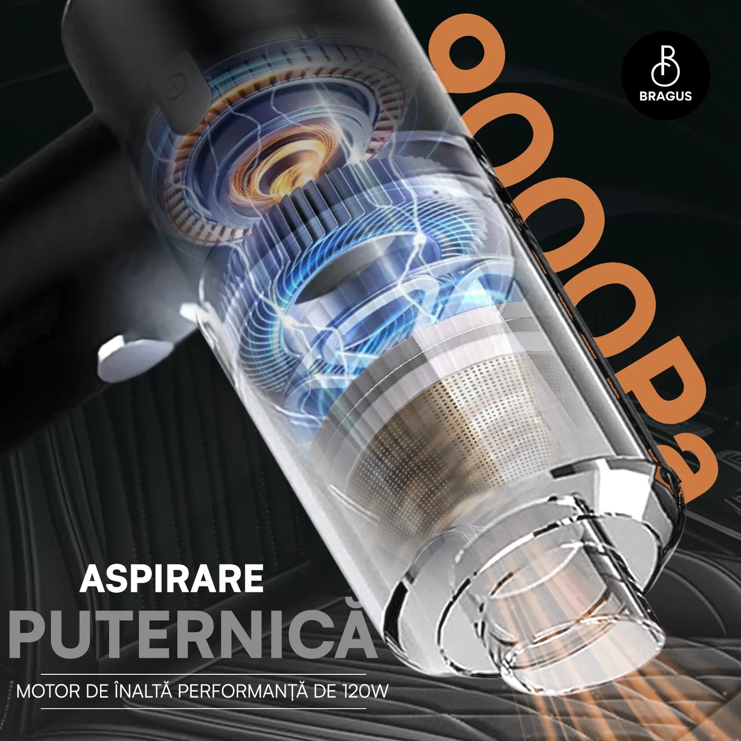 Mini Aspirator Auto 120W